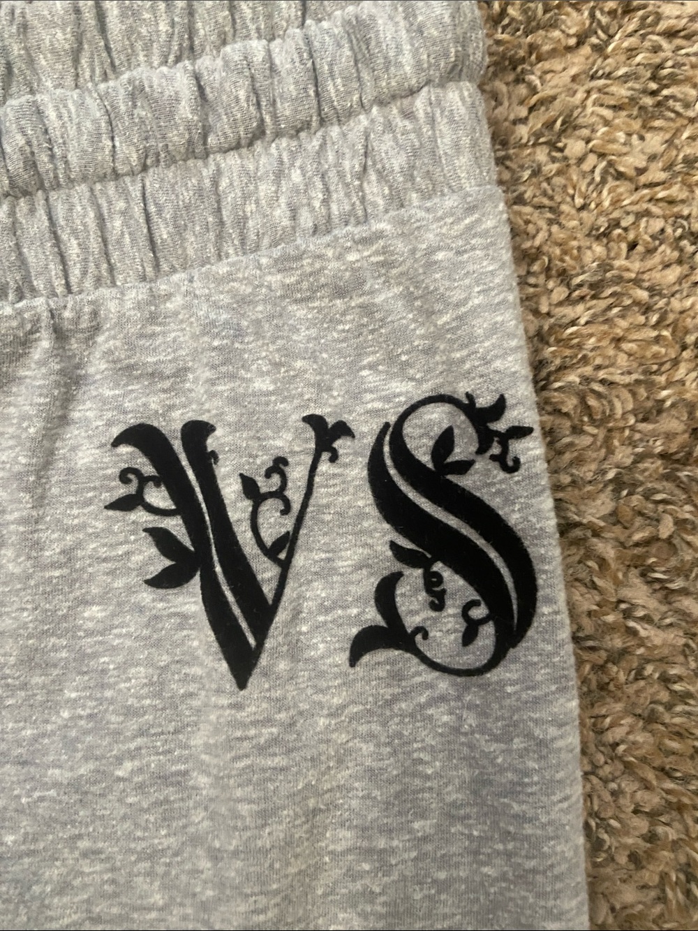 Victoria's Secret Light Gray Joggers with Black Drawstring - Picture 3 of 3